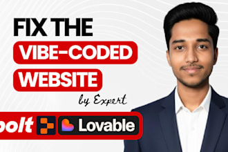 fix vibe coded website for ai mvp, web app using lovable and supabase