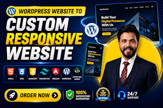 convert your wordpress website to custom responsive sites