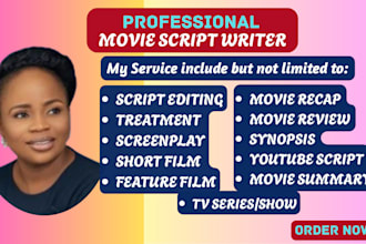turn novel to script rewrite film script TV plot script doctor ghostwriter