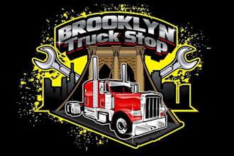 design graceful truck stop logo