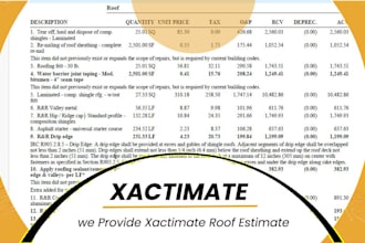 do accurate xactimate roof estimate and interior estimate