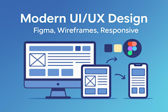 design clean and responsive UI UX for your website or app