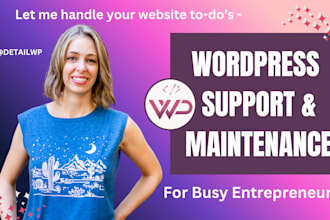 provide wordpress website maintenance support and updates