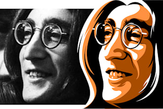 do vintage cartoon portrait avatar