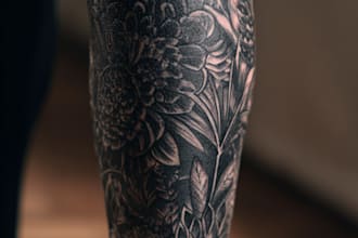 design unique handdrawn persian arabic calligraphy tattoo
