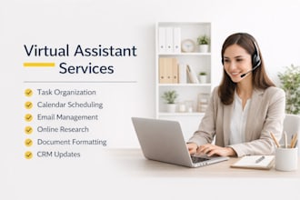 be your virtual assistant for research, scheduling, and project tasks