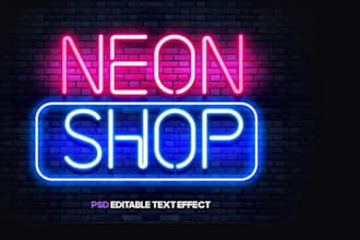 design a glowing and modern neon logo for your brand or channel
