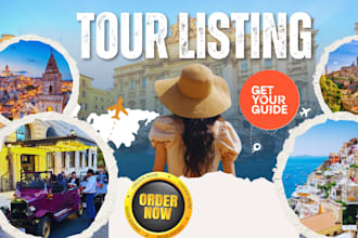 list and optimize your tours activities on getyourguide