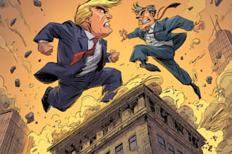 make a political or satirical cartoon