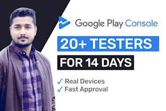 12 testers for google play closed testing for 14 days 20 app testers