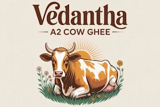 make a traditional and authentic logo for your cow ghee brand