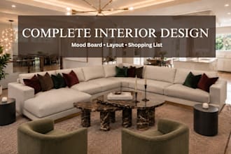 create your interior design plan, mood board and shopping list