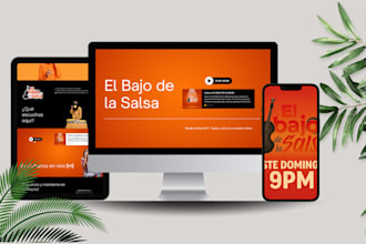design a one page website for your radio
