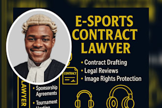 draft or review esports contracts as a lawyer