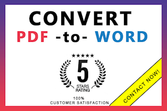 convert PDF to word, doc, docx professionally