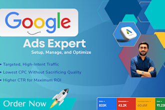 setup, manage, and optimize google ads adwords PPC campaigns