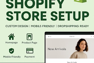 setup and design your shopify drop shipping store
