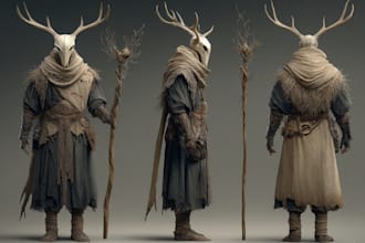 design a fantasy, dark fantasy character concept