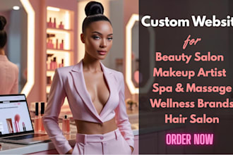 design beauty salon makeup artist hair salon spa barbershop website in PHP