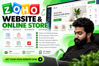 design a responsive zoho website for online store