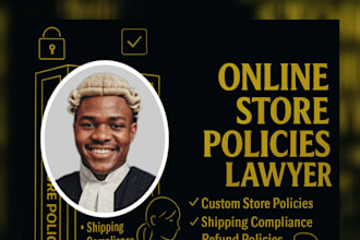 draft etsy or shopify store policies for your online shop