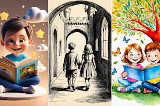 children story book illustration children story book illustration