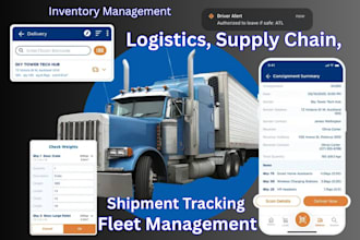 develop supply chain, logistics app, fleet management, shipment tracking app