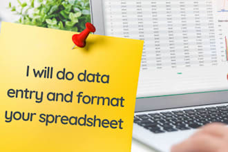 do data entry and format your spreadsheet