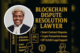 resolve crypto disputes as your  blockchain lawyer
