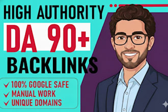 do provide high authority da 90 plus SEO backlinks