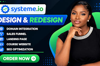 create systeme io sales funnel, landing page in systeme io