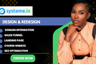 create systeme io sales funnel, landing page in systeme io