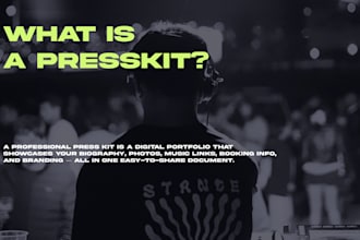 design professional electronic press kit epk for artist