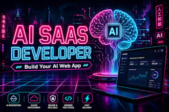 develop  an ai chatbot, ai saas app, saas web, website ai saas, ai mobile app