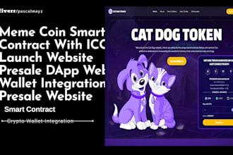 create a meme coin website smart contract, ico launch website, ico presale websi