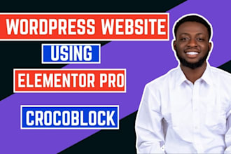 wordpress website using elementor pro and crocoblock