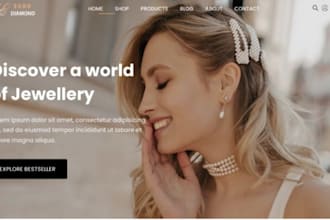 design jewelry website jewelry shopify store fashion website jewelry store