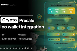 ico presale website, whitepaper, presale, token, nft, smart contract,bep20,erc20