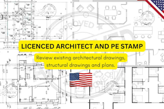 licensed architect pe stamp and architect seal in ew jersey ohio texas
