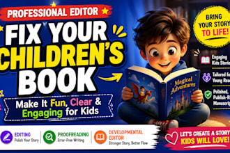 edit and refine your childrens book kids story book picture book editing