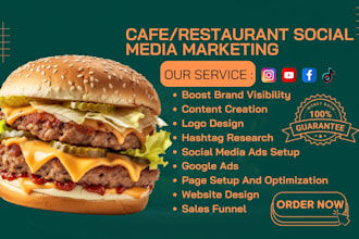 be your expert restaurant, cafe, bakery social media marketing manager
