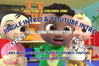 compose and produce youtube channel children song, jingle intro or outro for you