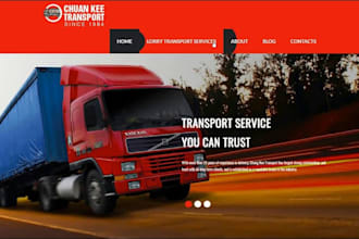 build a logistics website, cargo, trucking, freight, and transport website