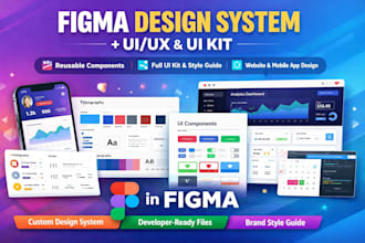 design a scalable UI and UX design system and figma UI kit