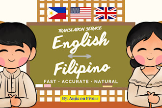 translate words from english to filipino or tagalog