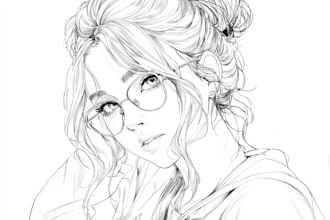 draw line art and sketch illustration in digital art