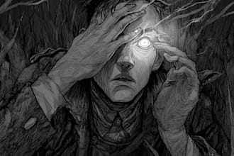 draw fantasy or dark creepy horror art illustration