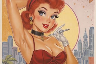 draw a pin up girl and pin up girl illustration