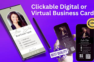 design clickable digital business card virtual business card or physical card