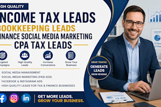 income tax leads bookkeeping leads finance social media marketing CPA tax leads